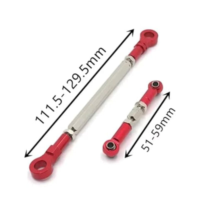 Rc Upgrade Spare For HB For Toys ZP1001 ZP1002 ZP1003 ZP1004 1/10 Metal Steering Rod Servo Link RC Crawler Car Upgrade Parts(Red) - color: Red