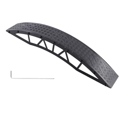 RC Crawler Bridge Obstacle, Stainless Steel DIY Assembly Ramp for 1/12 1/18 1/24 RC Crawler Course Accessories (Black Arch Bridge) - style: Black Arch Bridge