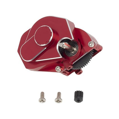 DKKY SCX24 Transmission Complete Gearbox for Axial SCX24 Bronco C10 JLU Gladiator Deadbolt 1/24 RC Crawler Upgrade Parts (Black) - color: Red