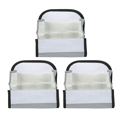 Fafeicy Fireproof Explosionproof Lipo Battery Safe Bag 2PCS 185x75x60mm with Airflow Isolating PVC Fiber for Lipo Battery Storage Transport and Charging