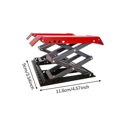 Simhoa RC Car Work Stand,RC Miniature Lifting Platform, Portable,for 1/18 Scale Crawler,Manual Lift Table Repair Workstation, Red Black