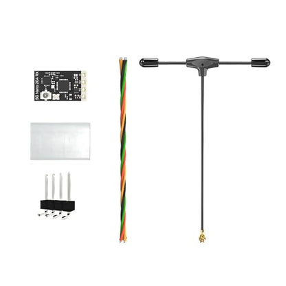 SkyGuy ELRS FPV Receiver - 2.4ghz ExpressLRS Nano Receiver Drone RX Module with 78mm UFL T Antenna for FPV Drone Tiny Whoop Fixed-wing RC Plane
