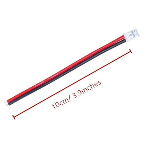 50PCS 25 Sets Mini Micro JST-PH 2.0mm 2 Pin Male Connector with 100mm Silicone Wire Cables and Female Socket JST PH 2.0 Connector Kit 22AWG - 10CM