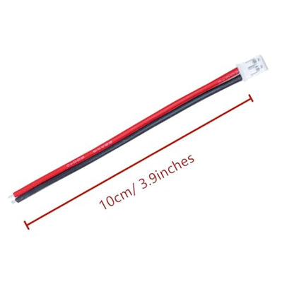 50PCS 25 Sets Mini Micro JST-PH 2.0mm 2 Pin Male Connector with 100mm Silicone Wire Cables and Female Socket JST PH 2.0 Connector Kit 22AWG - 10CM