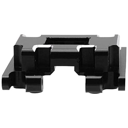 ShareGoo Aluminum Skid Plate Skidplate Transmission Gearbox Mount Compatible with Traxxas TRX4M 1/18 RC Crawler Car Upgrades Parts (Black) - color: Black
