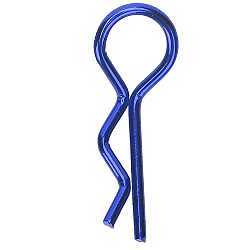 Qiilu Durable RC Body Clips for 1/5 1/6 /8 /10 RC Car - 10Pcs Metal Shell Clip Pins, Teardropshaped Pull Tabs (Blue) - color: Blue