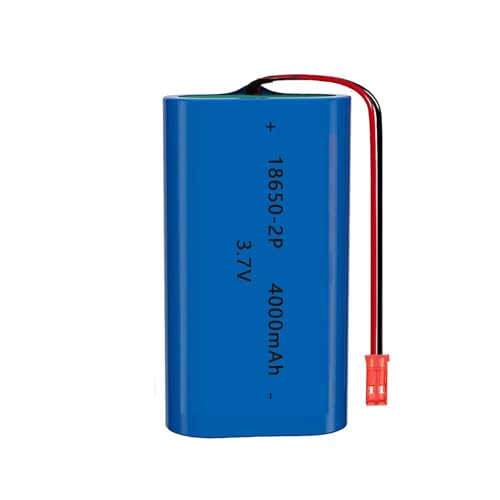 3.7V 4000mAh Rechargeable 18650 Lithium Ion Battery Pack Li-ion Cell JST-2P Plug with USB Charger for Remote Control Cars DIY Replacement - color: No Charger Cable, size: 1PC