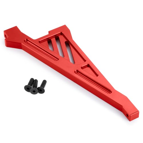 MOHERO Aluminum Alloy RC Front Chassis Brace for 1/5 LOSI 5IVE-T 2.0 RC Truck Upgrade Part (Red) - color: Red - Front
