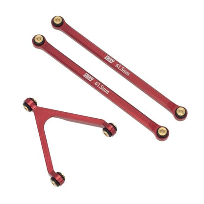 DKKY CNC Aluminum High Clearance for 1/24 RC Crawler LWB 133.5mm Axial SCX24 AXI90081 Deadbolt AXI00004 B17 Upgrades (Red) - color: Red