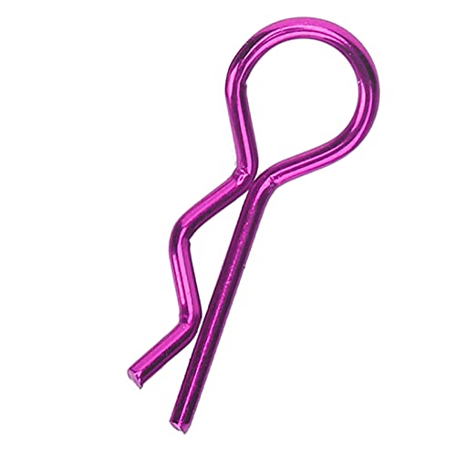 Qiilu Durable RC Body Clips for 1/5 1/6 /8 /10 RC Car - 10Pcs Metal Shell Clip Pins, Teardropshaped Pull Tabs (Purple) - color: Purple