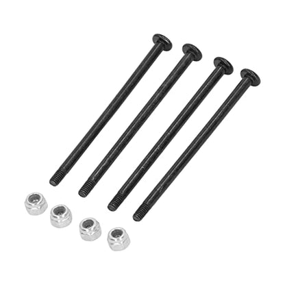 Generic 4Pcs RC Car Screws Kit Steel Black Silver Nuts Remote Control Car Accessories with Rustproof Anti Loose for 144010 144002 124016 124017