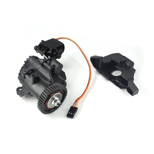 Metal 2 Speed Transmission Gearbox with Internal Gears Set for Traxxas 1/10 TRX-4 TRX-6 RC Crawler Car Upgrade Parts(Black)