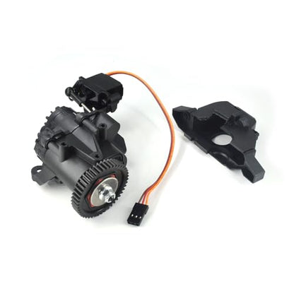 Metal 2 Speed Transmission Gearbox with Internal Gears Set for Traxxas 1/10 TRX-4 TRX-6 RC Crawler Car Upgrade Parts(Black)