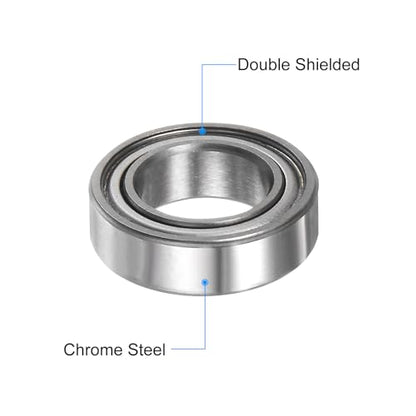 uxcell 20pcs MR148ZZ Deep Groove Ball Bearings 8x14x4mm Chrome Steel Miniature Bearing Double Shielded Precision Bearings, P6 (ABEC 3) - size: 8x14x4mm