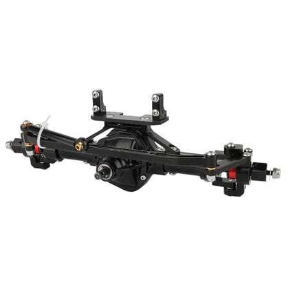 Aluminum 6x6 8x8 Complete Axle Set with Enhanced Axle Shaft for Axial SCX10 RC4WD D90 1/10 RC Crawler Upgrade Parts (Black Middle Steering) - color: Black Middle Steering