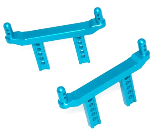 Body Post Compatible with SCY 16101 16102 16103 1/16 Parts RC Car F/R Body Pillars Front Rear Aluminum Alloy Upgrade Replace(Blue) - color: Blue