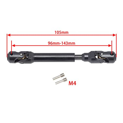 Universal Drive Shaft Transmission Shaft Metal Drive Shaft CVD Axle Set Lightweight Metal CNC Machined Suitable for RC Model Car Truck, 96-143mm - color: 96-143mm