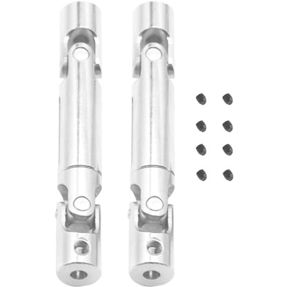 2Pcs Metal RC Universal Drive Shaft CVD Transmission Joint 57mm-71mmfor WPL MN Modes B-14 B-16 B-24 B-36 MN-D90 1/16 1/24 RC Military Truck Crawler Car