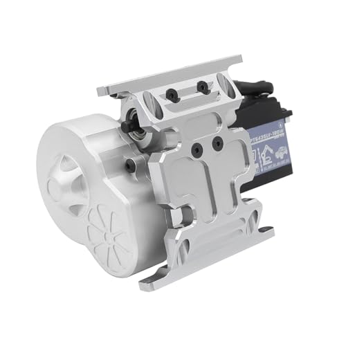 Metal Complete Transmission Cutoff Gearbox with Dig Gear for 1:10 Axial SCX10 AX10 Wraith RC Crawler Car (Silver) - color: Silver