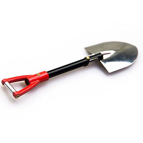 Share Goo Metal Shovel Tools Simulation Decorative Accessories Decorations Compatible with Tamiya CC01 Axial SCX10 Traxxas RC4WD D90 D110 1/10 RC Crawler Truck Car