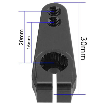 ShareGoo 3Pcs Metal 25T Servo Horn 25 Teeth Steering Servo Arm M3 Threads Compatible with Futaba Savox Power HD HSP Servos Motor Fit for 1/8 1/10 RC Off Road Crawler Drift Car Boat (Black) - color: Black
