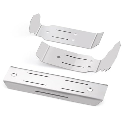 LSG Chassis Armor Guard Skid Plate Protectior for 1/16 Tra-xxas Mini Maxx | Stainless Steel Front Rear Center Armor Plates, Heavy Duty RC Car Upgrade Accessories