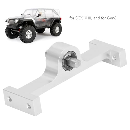 70mm Aluminum Alloy Transfer Case for 1/10 RC Crawler, Wireless - Ready D - Shaft Gearbox with 5mm Steel D - Shaped Shaft, Compatible with SCX10 III and Gen8 (Silver) - color: Silver