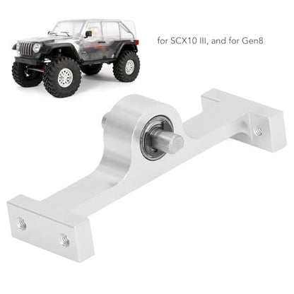 Aluminum Alloy 70mm Transfer Case for 1/10 RC Crawler, Wireless Gearbox with 5mm Steel D Shaped Shaft, Compact Upgrade Part Compatible with SCX10 III and Gen8 (Silver) - color: Silver