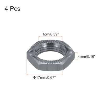 MECCANIXITY Aluminum 17mm RC Wheel Nut Thread M12x1.0mm Hex Wheel Nuts RC Wheel Nut for 1/8 RC Model Car Trucks Off Road Car Upgraded Parts Pack of 4(Bright Gray) - color: Bright Gray