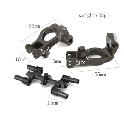 RC Accessory Compatible with Kyosho for MP9 MP10 1/8 RC Car Upgrade Parts Accessories 2pcs Metal 17.5 Degrees C-Hub Carrier Caster Block IFW474