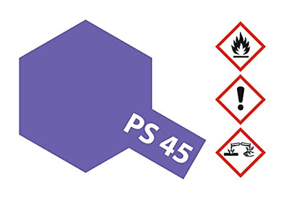 Tamiya Polycarbonate PS-45 Translucent Purple Spray 100 ml TAM86045 Lacquer Primers & Paints