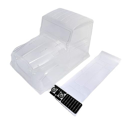 1/10 Scale RC Crawler Car Transparent Clear Lexan Body Shell Truck Head (Cab C)