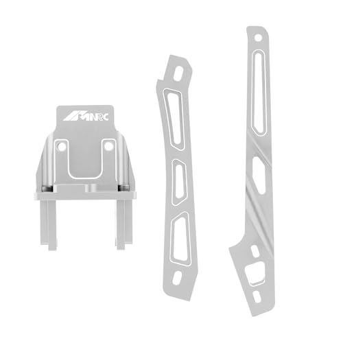 Alloy Center Differential Diff Mount & Front Rear Chassis Brace for Arrma 1/8 Kraton 6S 4X4 RTR V6 Series Upgrade Part Sliver - color: Sliver