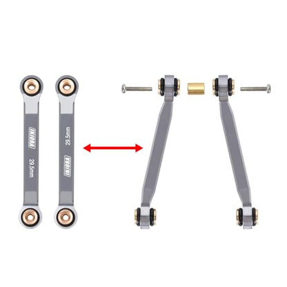 INJORA Aluminum High Clearance 4 Links Set for 1/24 Axial SCX24 GX470 RC Crawler Upgrade(Grey) - color: Grey