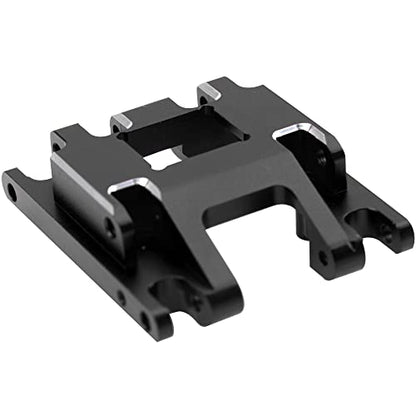 ShareGoo Aluminum Skid Plate Skidplate Transmission Gearbox Mount Compatible with Traxxas TRX4M 1/18 RC Crawler Car Upgrades Parts (Black) - color: Black