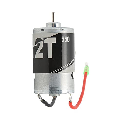 550 Brushed Motor, 22500 RPM High Speed Motor Two Way Bearing 12T Aluminum Alloy RC Parts for 1/10 Climbing Car Big Bike