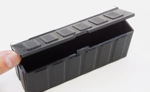 Truck Bed Toolbox Scale Storage Tub for WPL D12 2wd RC Truck *Compatible with USA* 1/10 BLACK