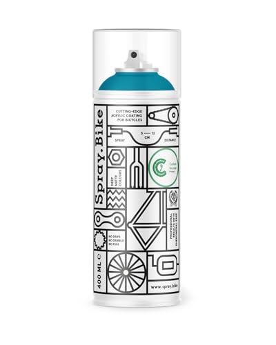 Spray.Bike Spray Paint - Battersea (Teal Blue) | Designed Mainly for Bicycles | Multi-Use Acrylic Spray Paint for Metal, Plastic | High Coverage Bike Paint, 400ml - color: Battersea
