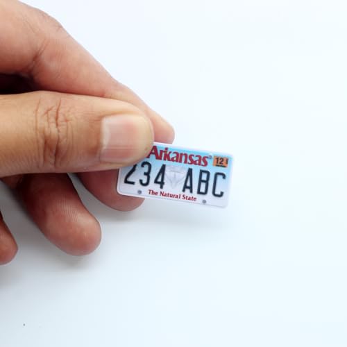Custom US 50 States RC Car License Plate Compatible with Scale Model Car 1/8 1/10 1/12 1/14 1/16 1/18 1/24 2Pieces