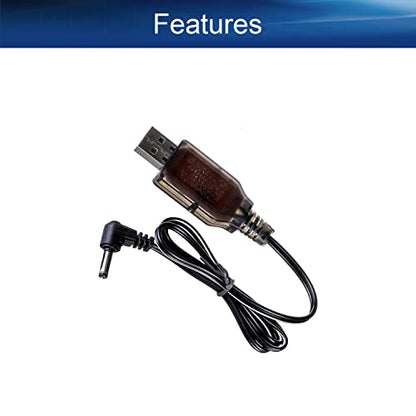 Heyiarbeit USB Charging Cable 3.5mm DC Elbow for RC 4.8 V 250mA Ni-MH Ni-CD Battery 1Pcs - size: 3.5 Elbow 1Pcs