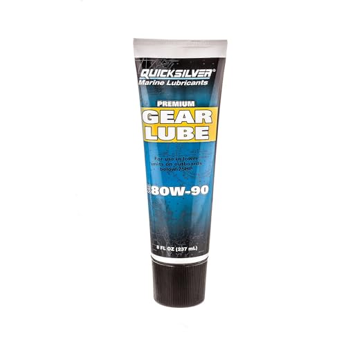 Quicksilver by Mercury Marine 80W-90 Premium Gear Lube, Marine Engine, 9 Oz. - size: 9oz