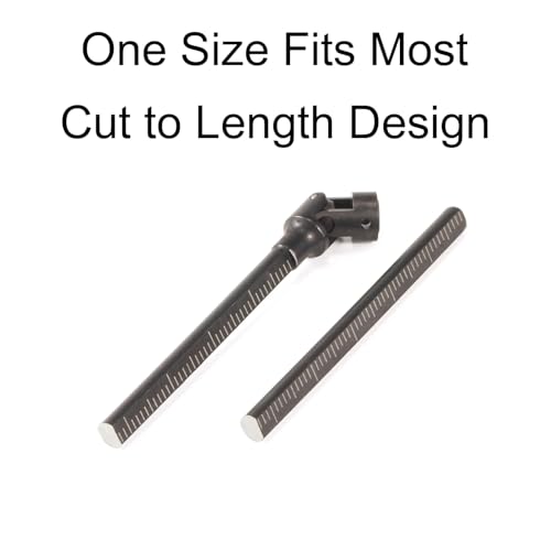 Alloy Steel SCX24 Cut to Length Driveshaft with D Shaped Input for Axial 1/24 RC Crawler Chassis (1pcs) - color: 1pcs
