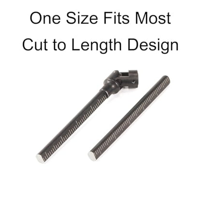 Alloy Steel SCX24 Cut to Length Driveshaft with D Shaped Input for Axial 1/24 RC Crawler Chassis (1pcs) - color: 1pcs