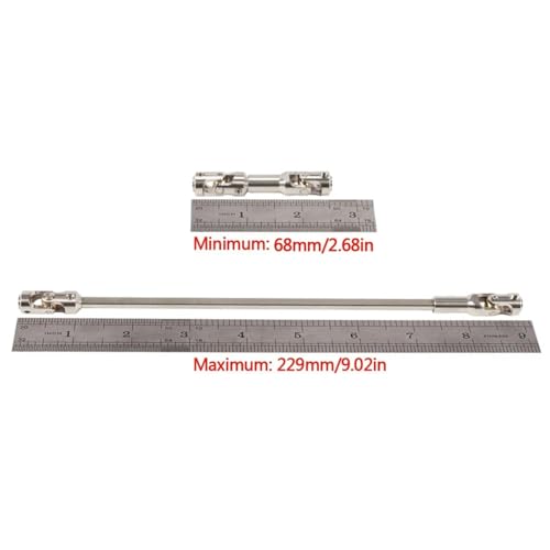 1/10 RC Crawler Stainless Steel Cut to Length Driveshaft 68-229mm Universal Drive Shaft for SCX10 III/Pro Capra TRX4 VS4-10 UTB18 LCG Chassis Cheater Rigs Upgrade Parts (Silver,2) - color: Silver