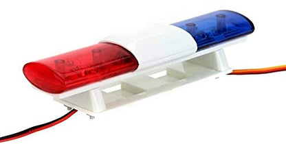 RC Car Alarming Light,WONFAST RC Model LED Police Night Light Bar Flash Lamp Compatible with 1/10 1/8 RC Model Car for HSP Tamiya CC01 Axial SCX10(Blue/Red) - color: Blue/Red