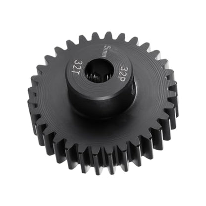 Steel 32P 5mm Pinion Gear 32T Motor Gears for 1/10 1/8 RC Car Parts - size: 32T