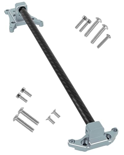 RC Carbon Fibre& Aluminum #6730 Chassis Brace Kit Upgrades Part for 1/10 Slash 4X4 LGG (VXL),Rustler 4WD (VXL) Heavy Duty Chassis Brace Hops Up.Titanium - color: Titanium ( for 1/10)