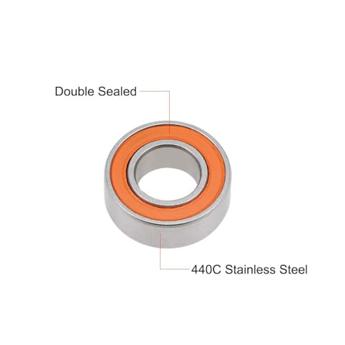 AXK 2PCS/Set Ceramic Bearing SMR115-2RS CB (5X11X4mm) & S623-2RS CB (3x10x4mm) Stainless Steel Hybrid Ceramic Ball Bearing for Fishing Reel