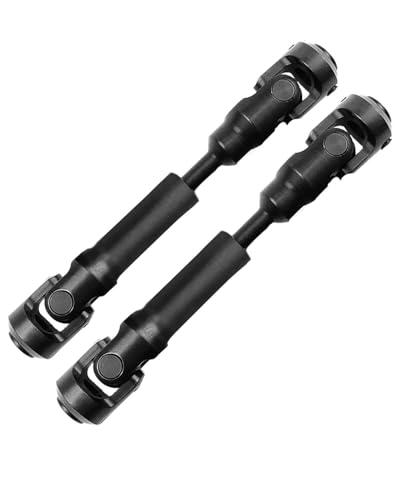 2PCS 67-85MM Universal Drive Shaft RC Upgrades for 1/10 SCX10 SCX10-II D90 Gen7 /Pro Rc 4WD GEN8 RC Crawler,RC Upgrade Parts Hop-Ups,Steel Full Metal Drive Shaft,Black (67-85 MM,2PCS) - size: 67-85 MM (2.64" to 3.34")