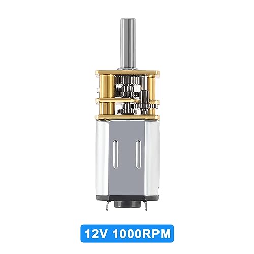 2PCS DC 12V 1000RPM N20 High Torque Speed Reduction Motor with Metal Gearbox Motor for DIY RC Toys